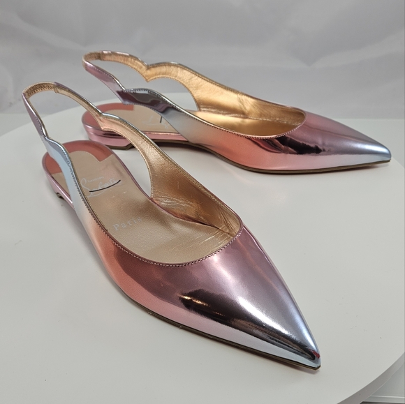 Christian Louboutin Hot Chickita Sling Leather Slingback Flats Size 39 - Picture 5 of 17
